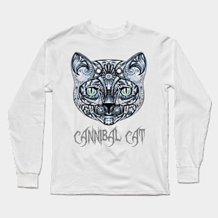 Cool Metal Cannibal Cat Long Sleeve T-Shirt